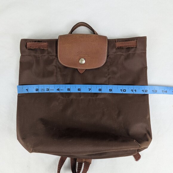Longchamp Paris Nylon Bag Brown Backpack – Authentic Le Pliage, Ready to Ship! - Picture 14 of 15